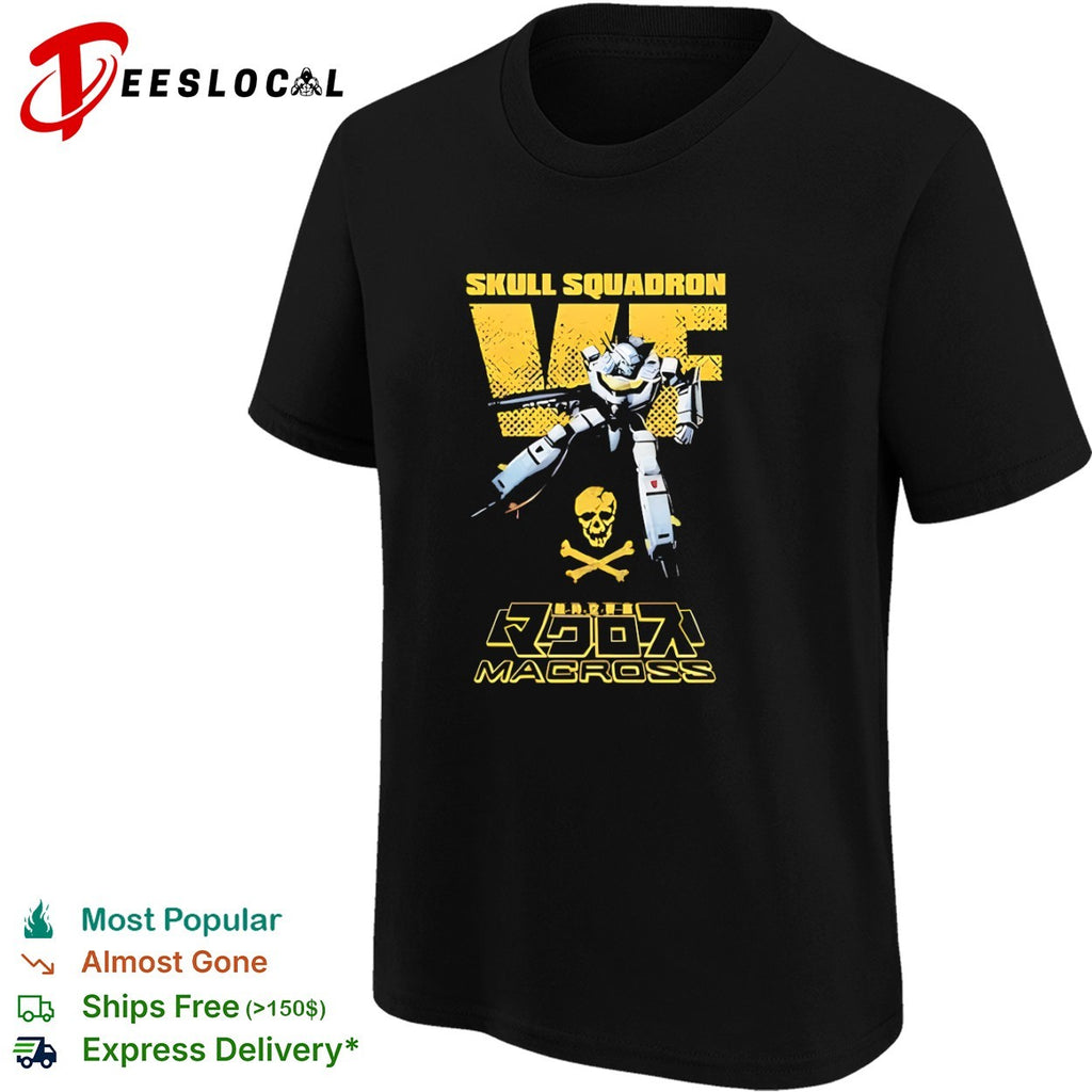 Skull Squadron VF Macross Roy Focker Valkyrie Robotech Anime shirt