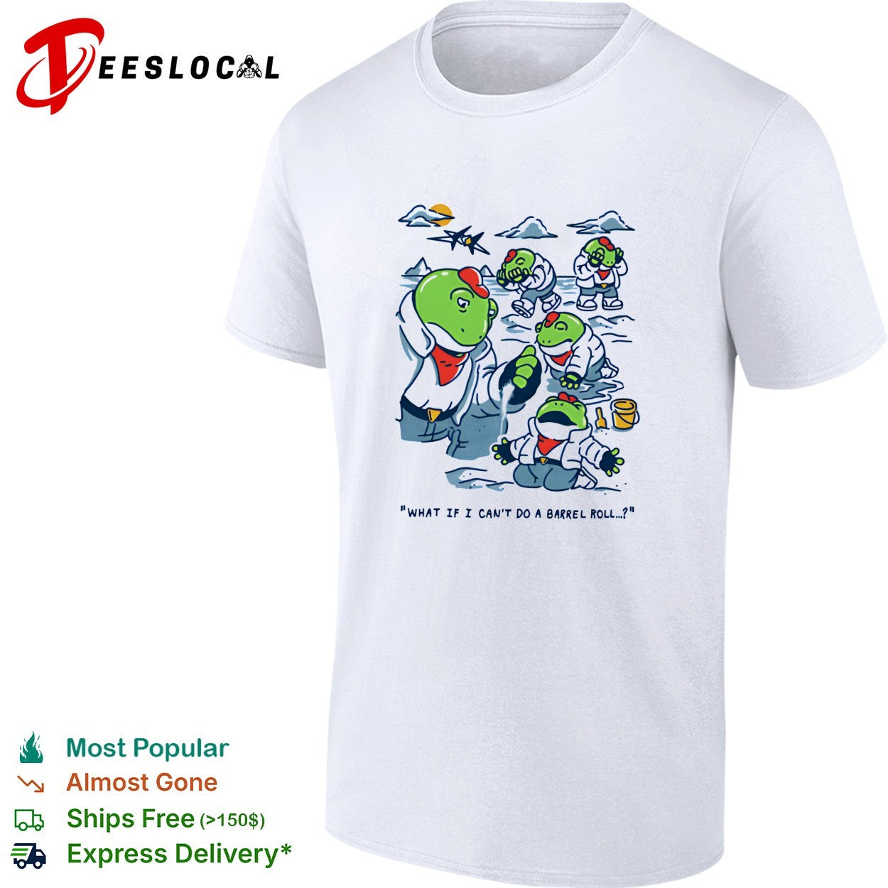 Slippy Toad from Star Fox what if I can’t do a barrel roll shirt