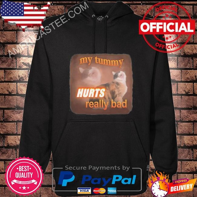 Snazzy Seagull My Tummy Hurts Really Bad Cat Shirt