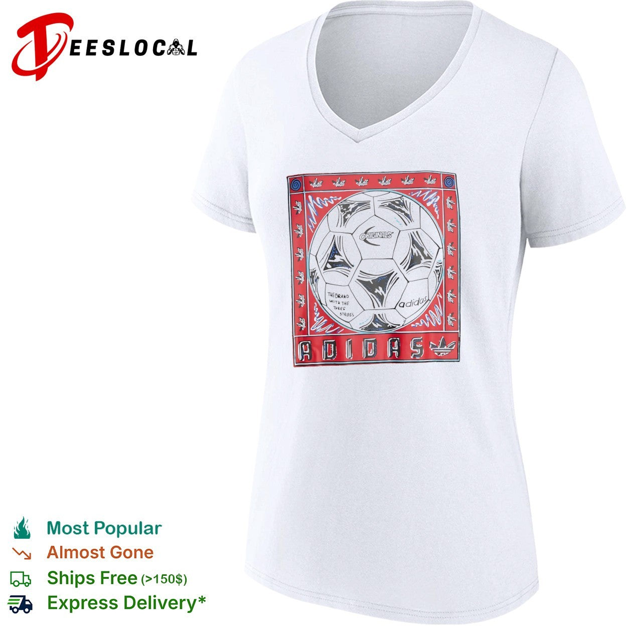 Soccer ball originals the brand with the three stripes shirt