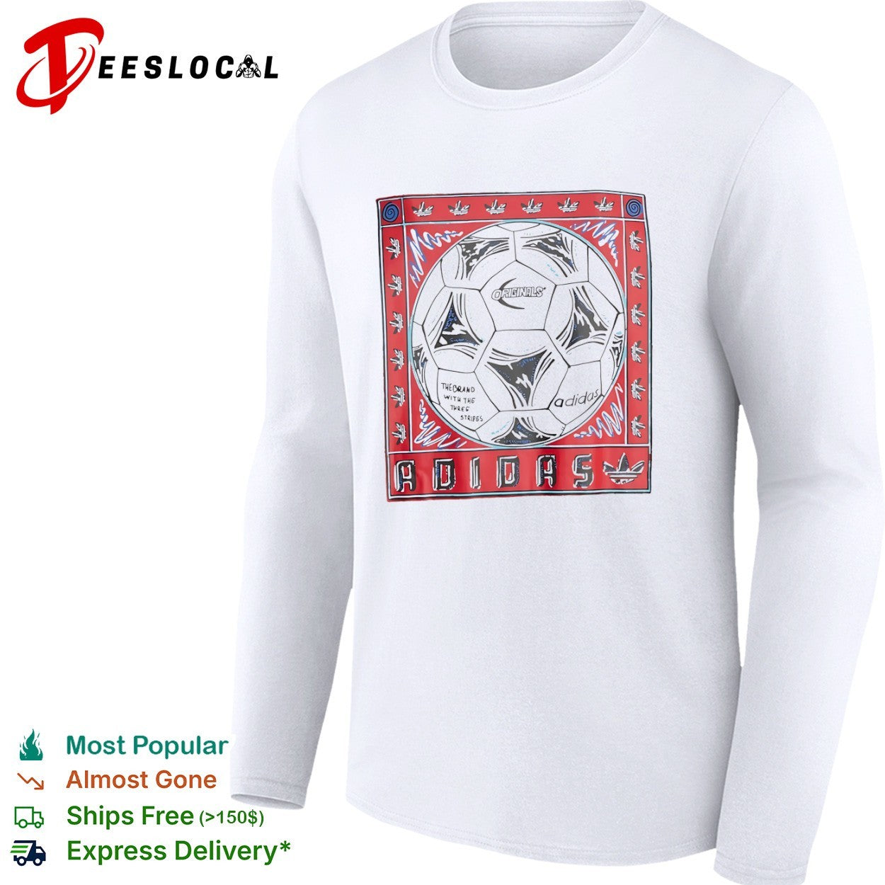 Soccer ball originals the brand with the three stripes shirt