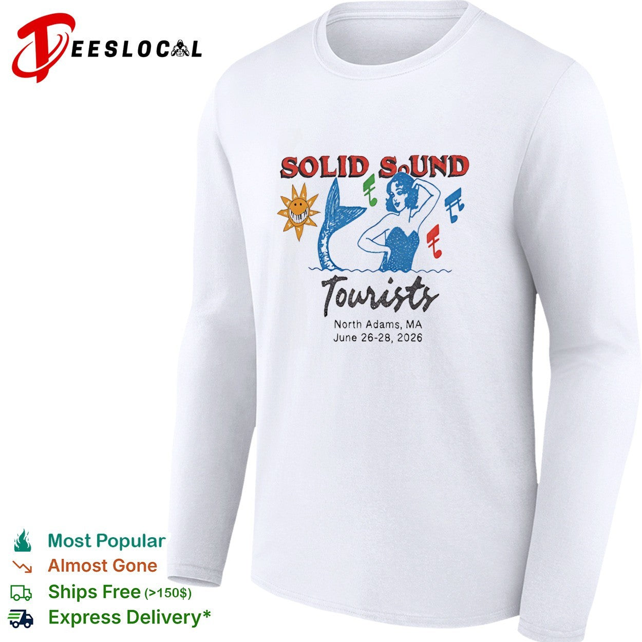 Solid Sound festival 2026 Tourists North Adams mermaid shirt