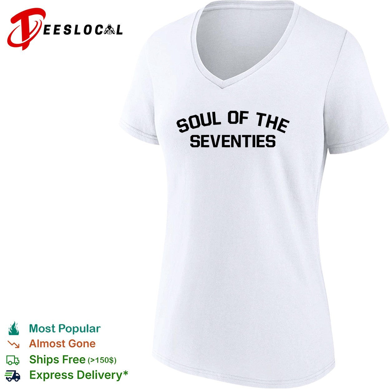 Soul of the Seventies arch text shirt