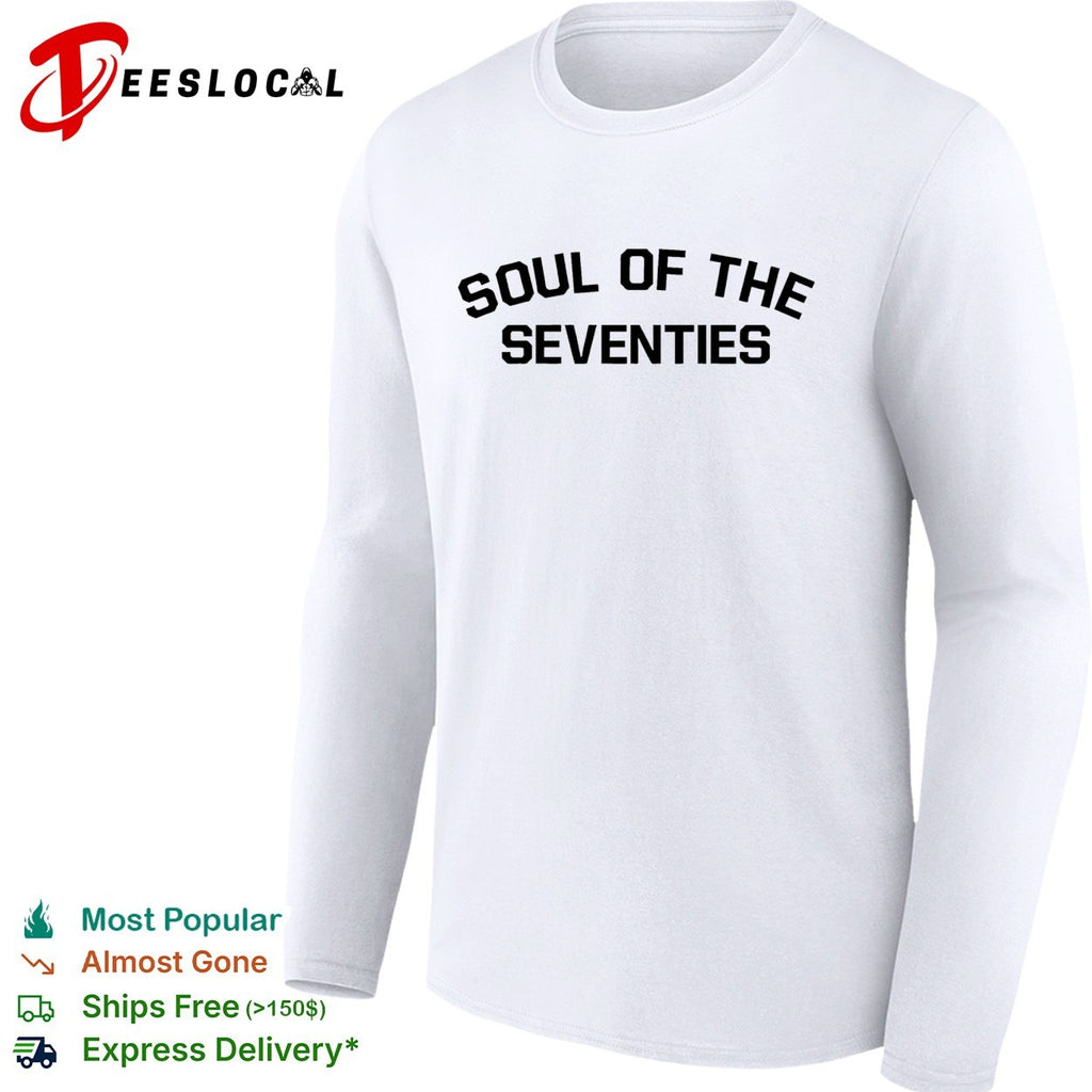 Soul of the Seventies arch text shirt