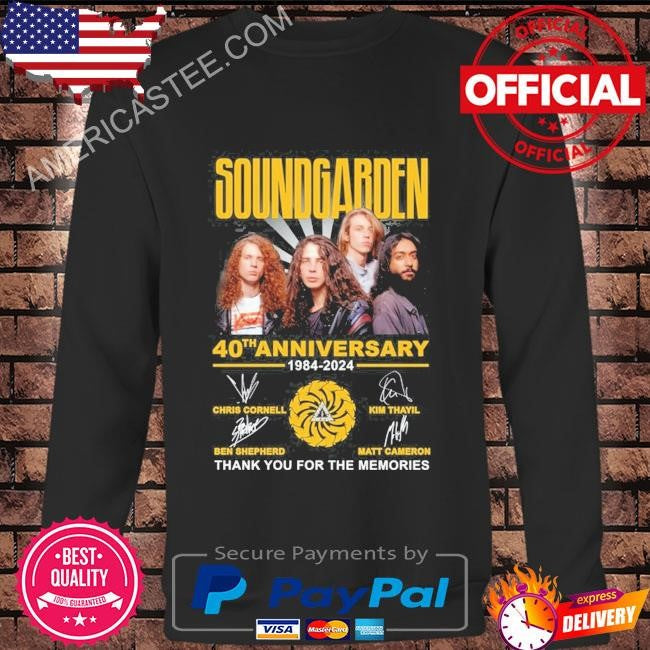 Soundgarden 40th anniversary 1984-2024 thank you for the memories shirt