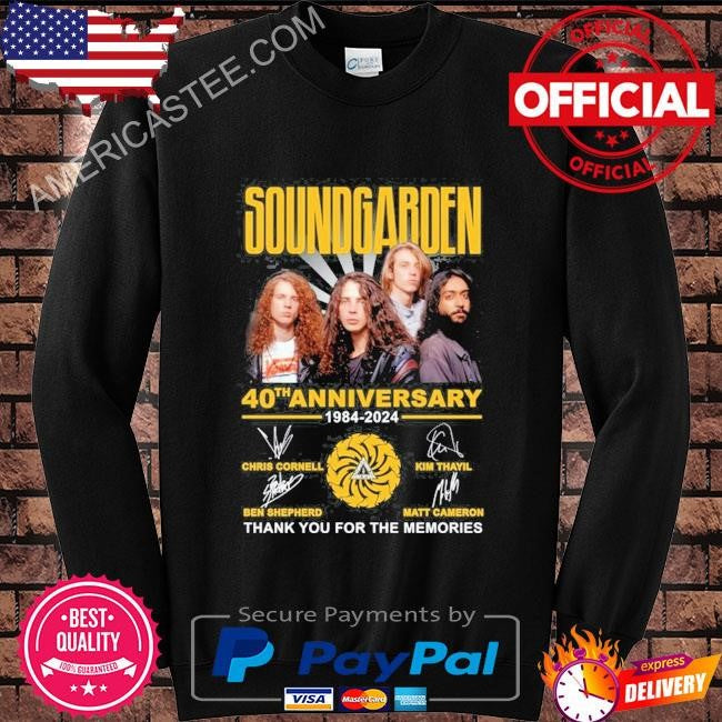 Soundgarden 40th anniversary 1984-2024 thank you for the memories shirt