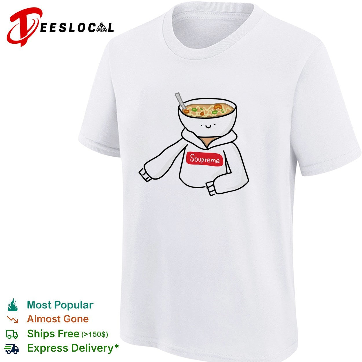 Soupreme ramen noodle soup bowl shirt