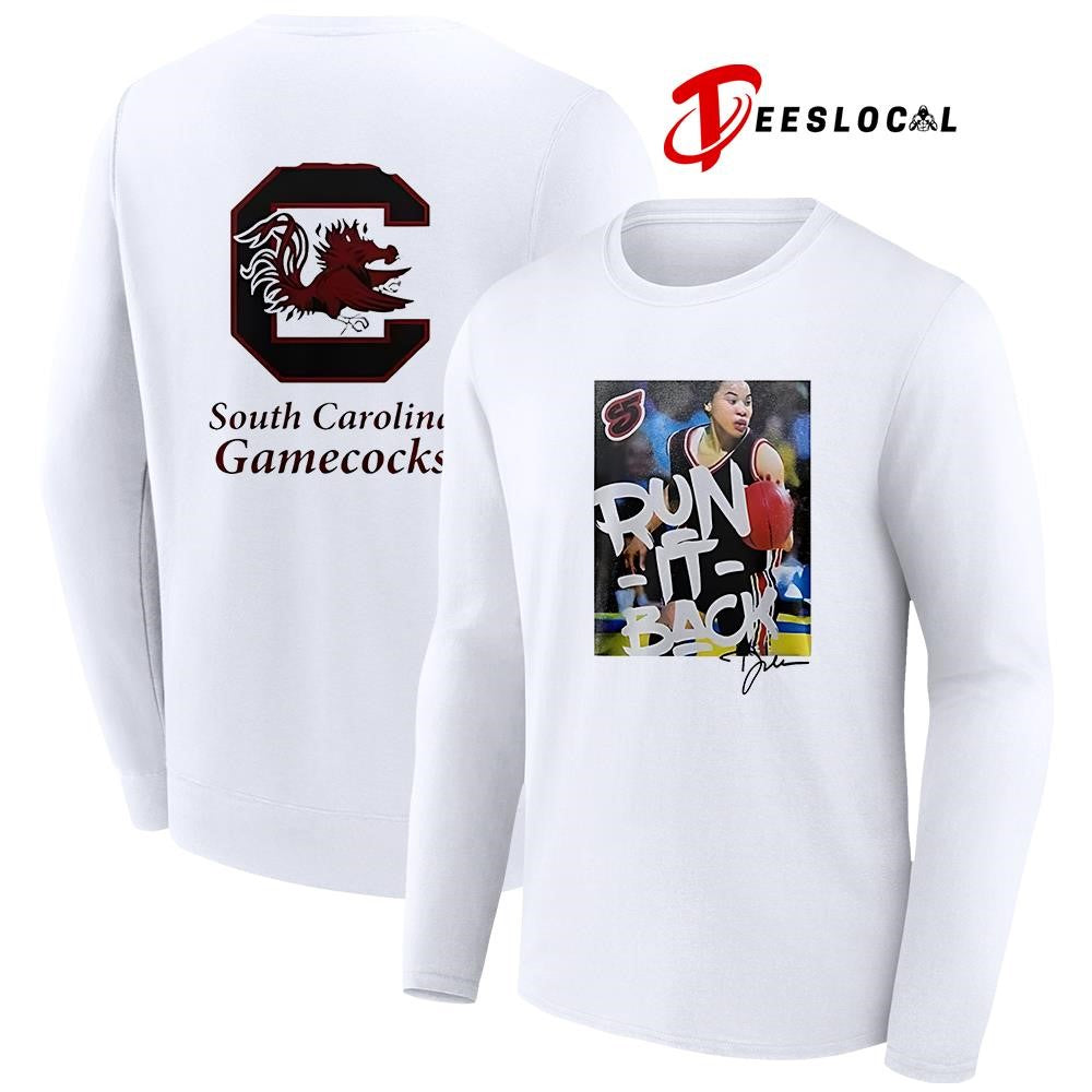 South Carolina Gamecocks run it back graphic signature logo shirt