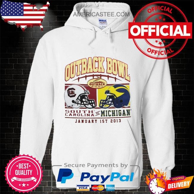 South Carolina gamecocks vs. michigan wolverines 2013 outback bowl dueling shirt