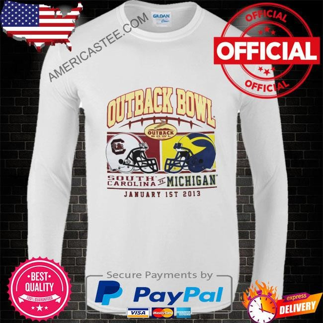 South Carolina gamecocks vs. michigan wolverines 2013 outback bowl dueling shirt