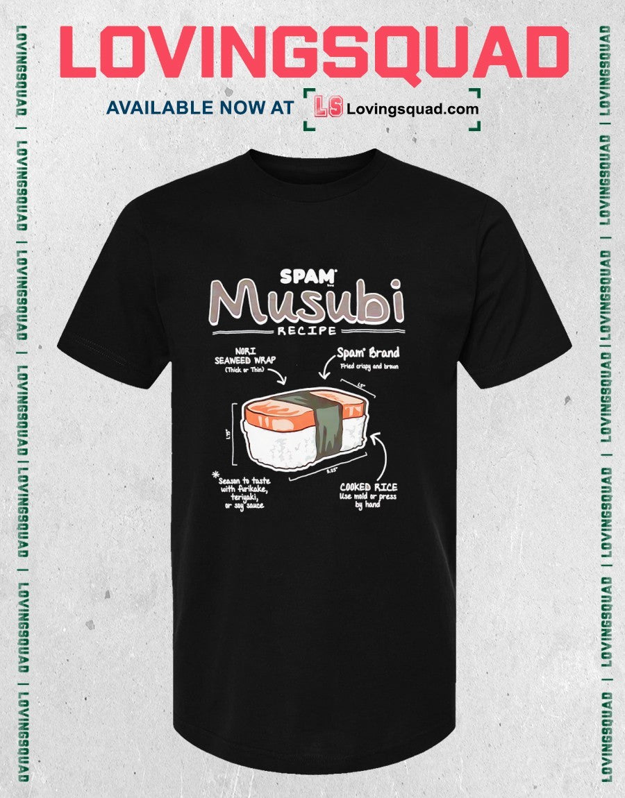 Spam Musubi Recipe graphic shirt