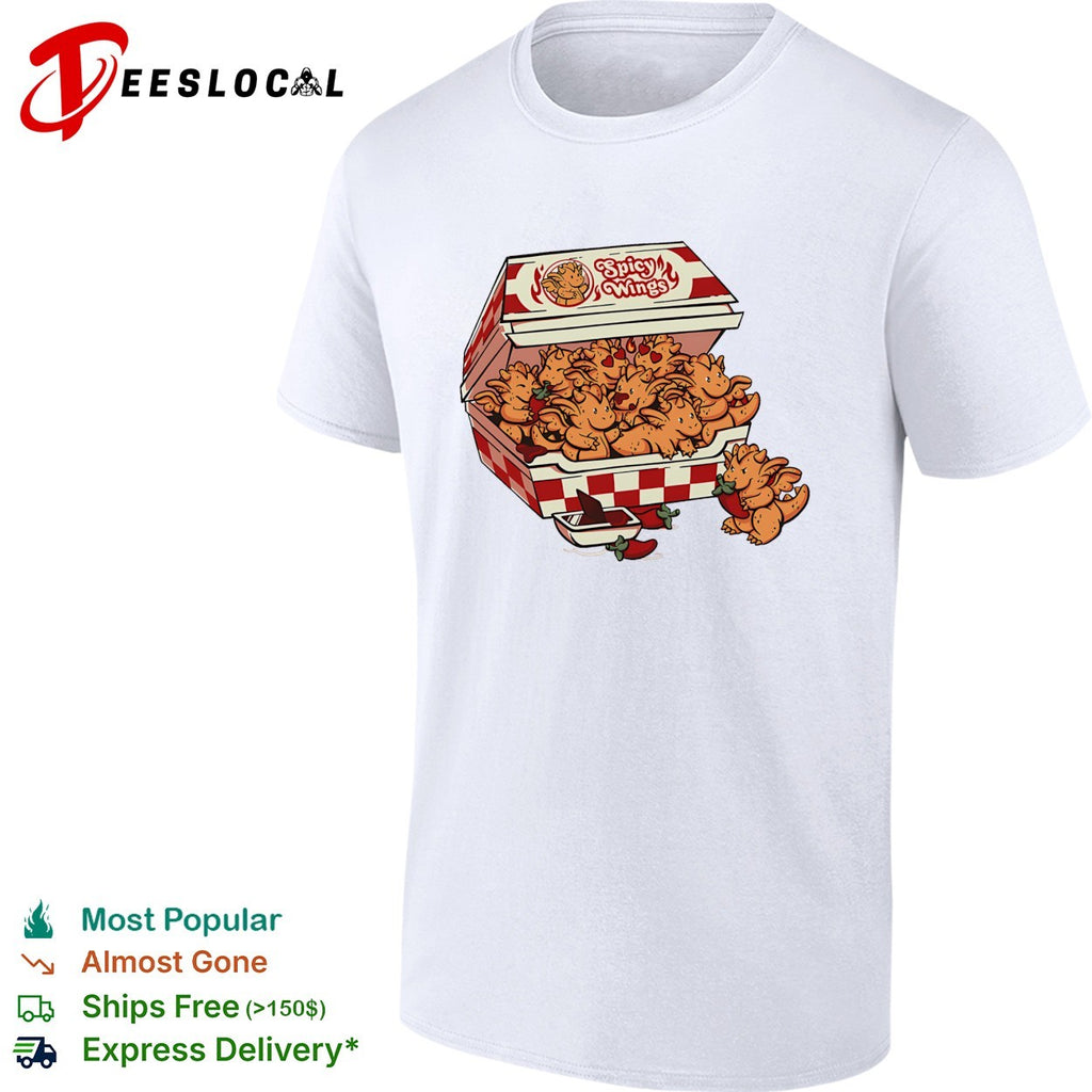 Spicy Wings a box of cute dragons shirt