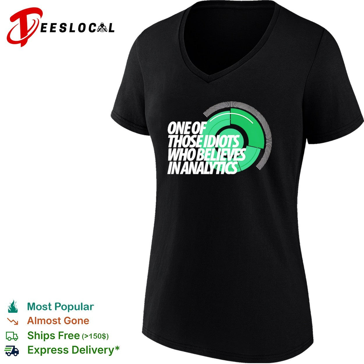 Sports fan data nerd green radar one of those idiots who believes in analytics shirt