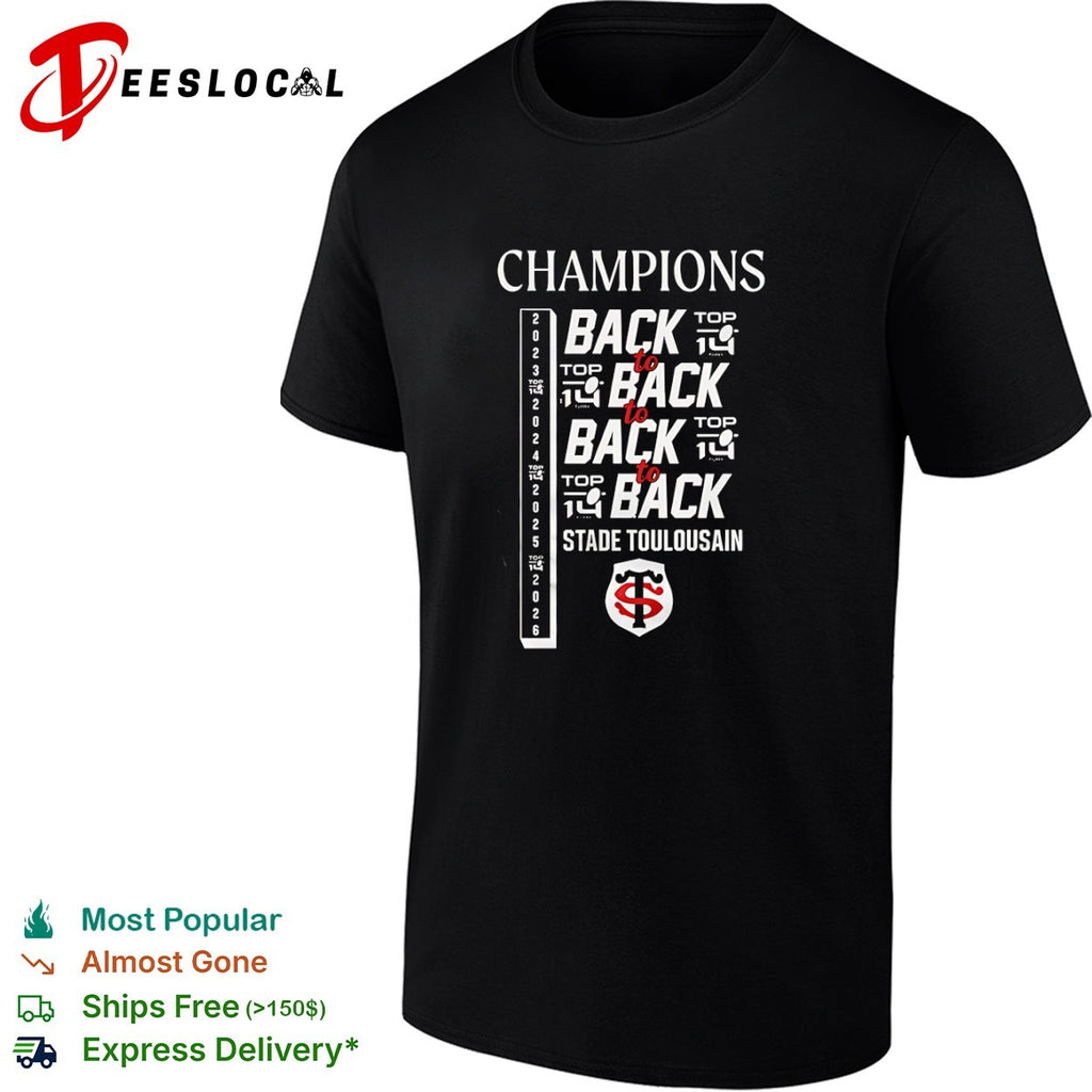 Stade Toulousain Champions Back to Back Top 14 2023 2024 2025 2026 shirt