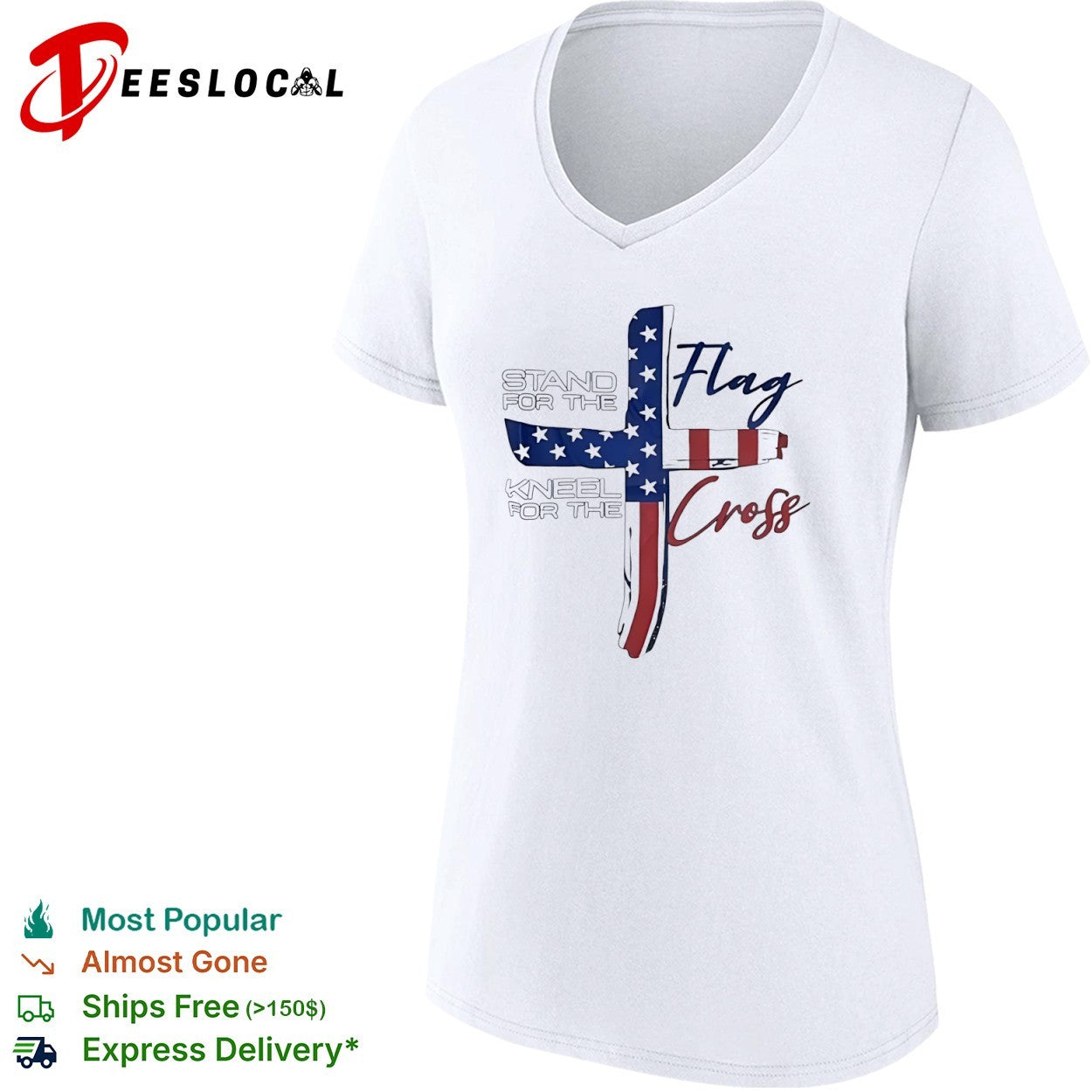 Stand for the flag kneel for the Cross USA flag shirt