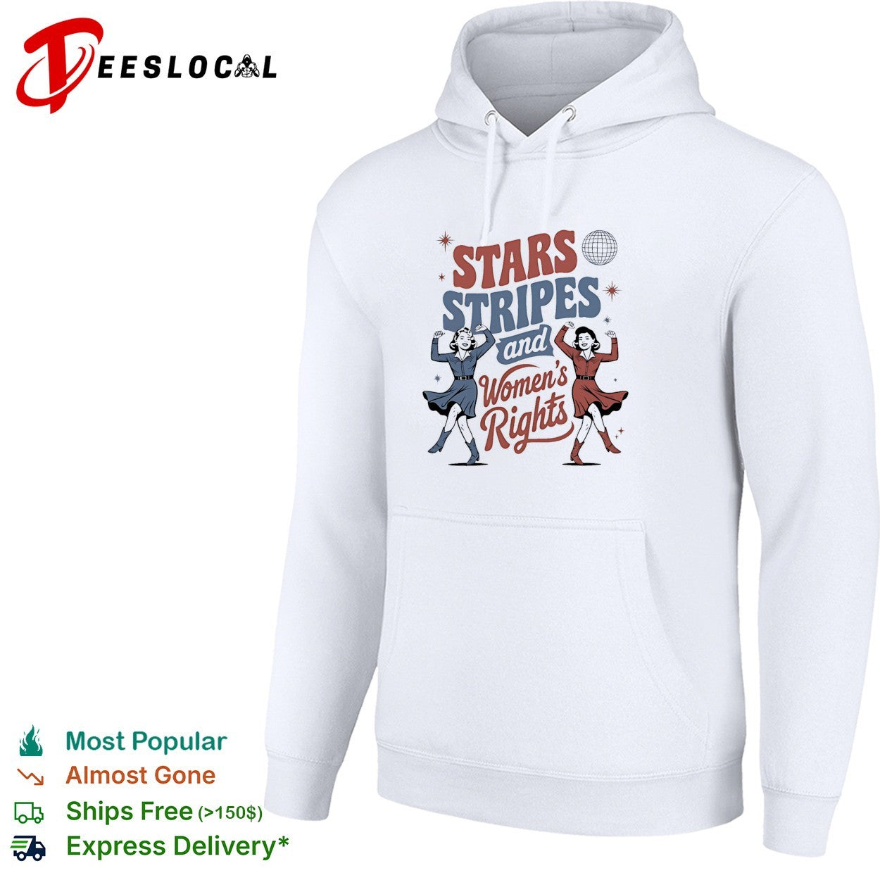 Stars Stripes and Women’s Rights 4th of July Equal Rights retro shirt