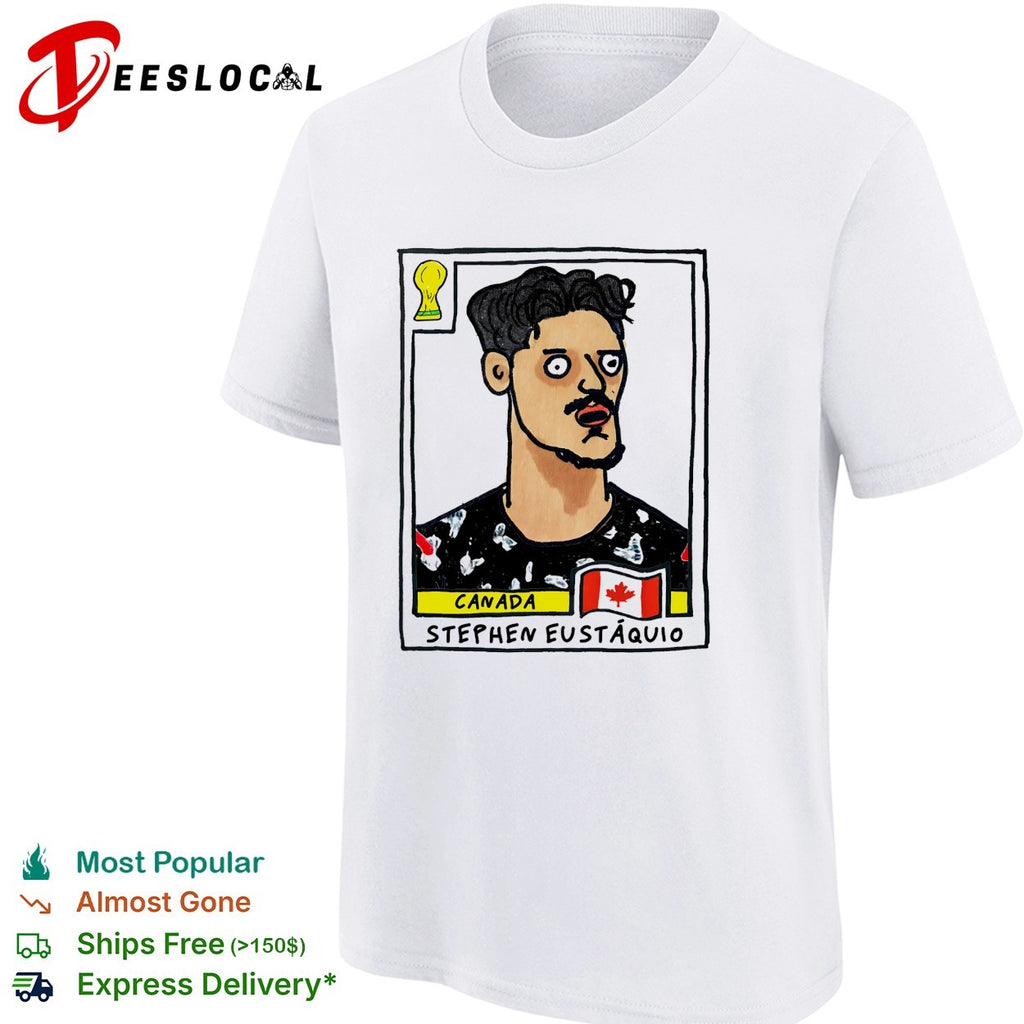 Stephen Eustáquio Canada soccer player caricature collectible card shirt