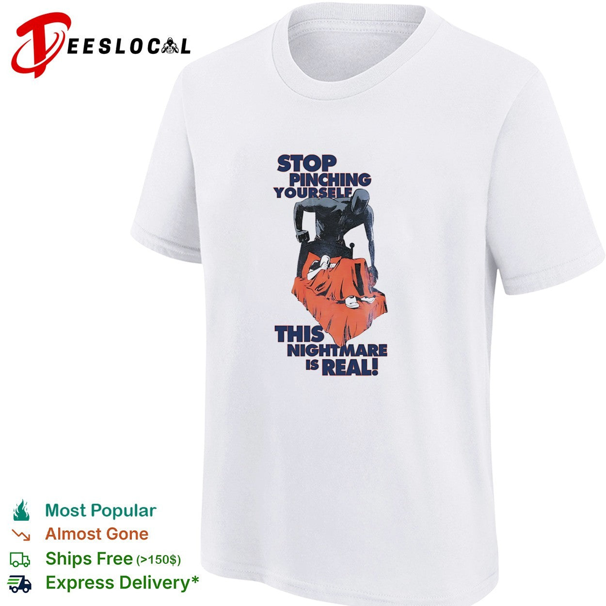 Stop pinching yourself this nightmare is real shadow figure pulling blanket off person in bed shirt