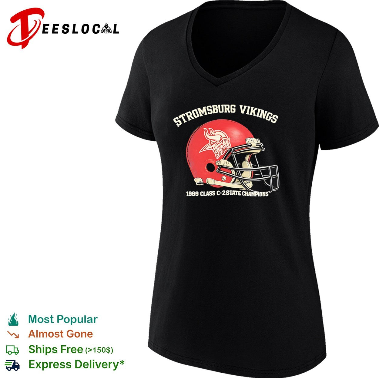 Stromsburg Vikings 1999 Class C 2 State Champions Football Helmet shirt