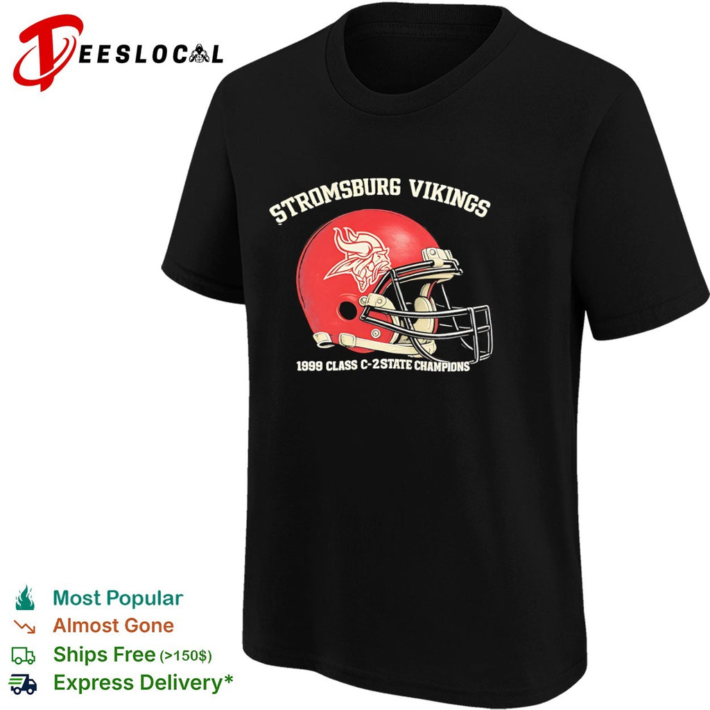 Stromsburg Vikings 1999 Class C 2 State Champions Football Helmet shirt