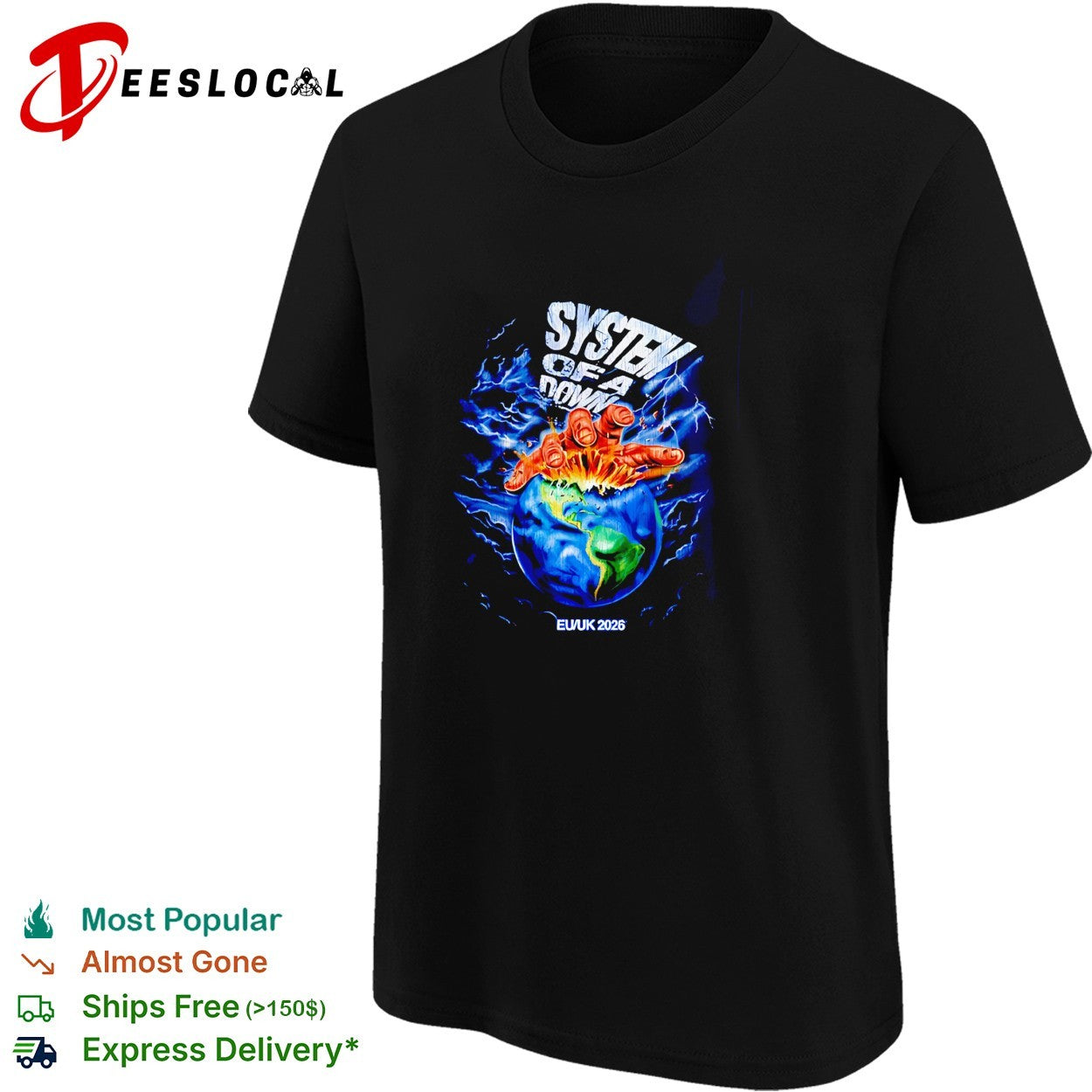 System Of A Down EU And UK The Hand Over Globe shirt