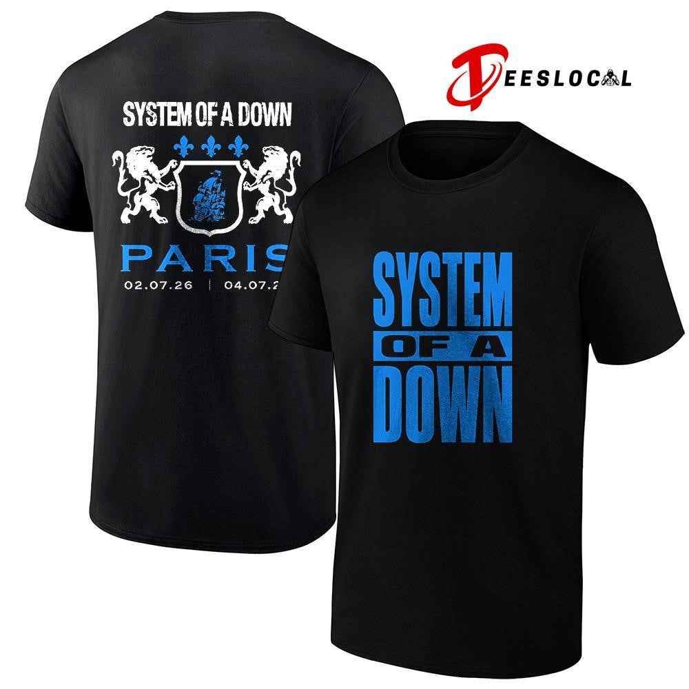 System Of A Down Paris France Stade De France logo shirt