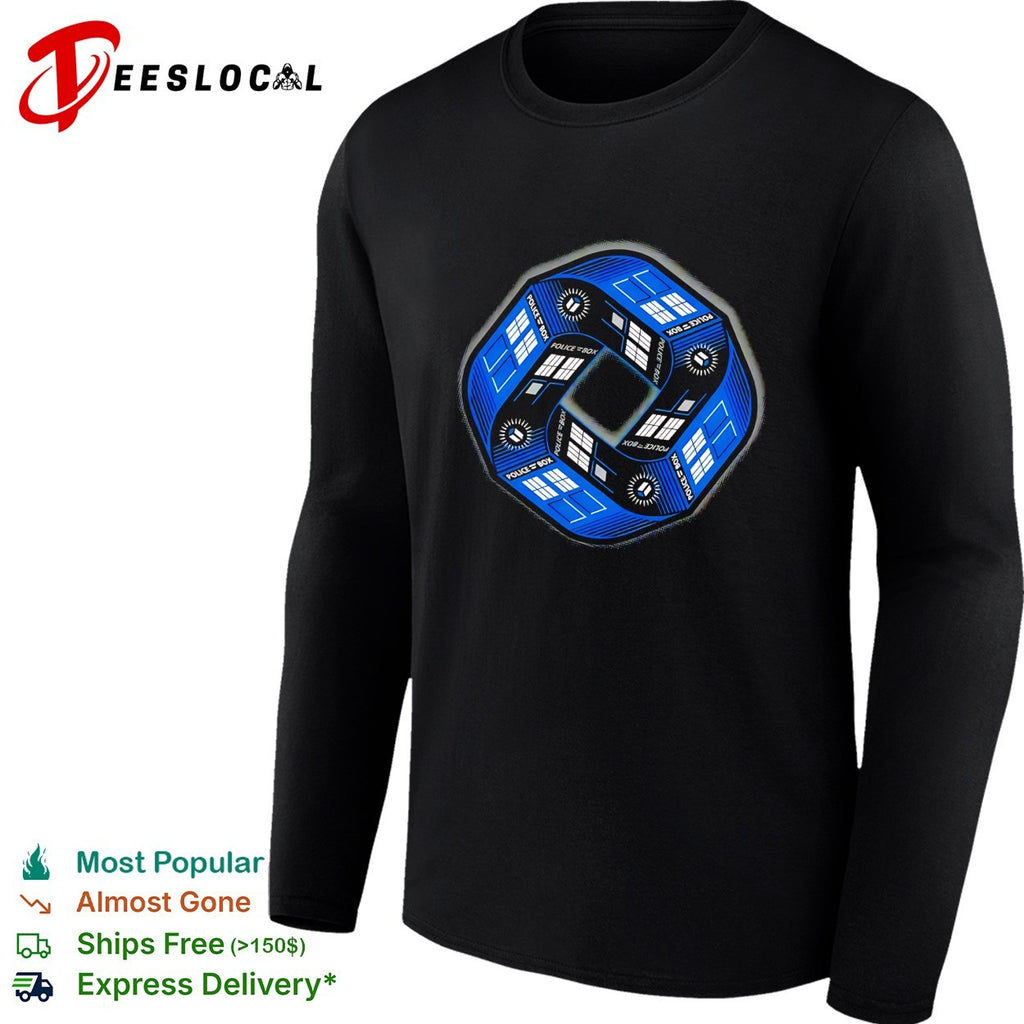 TARDIS police box Mobius ring impossible shape Doctor Who shirt