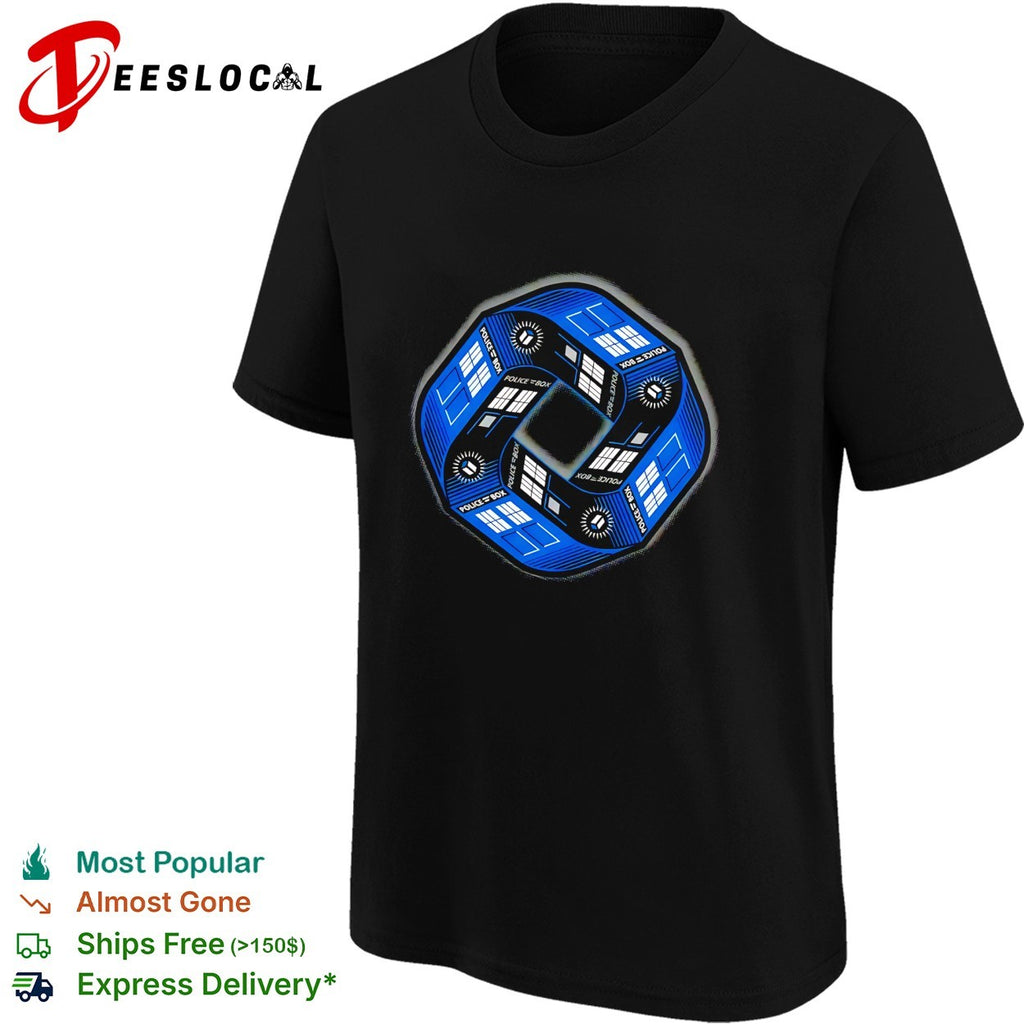 TARDIS police box Mobius ring impossible shape Doctor Who shirt