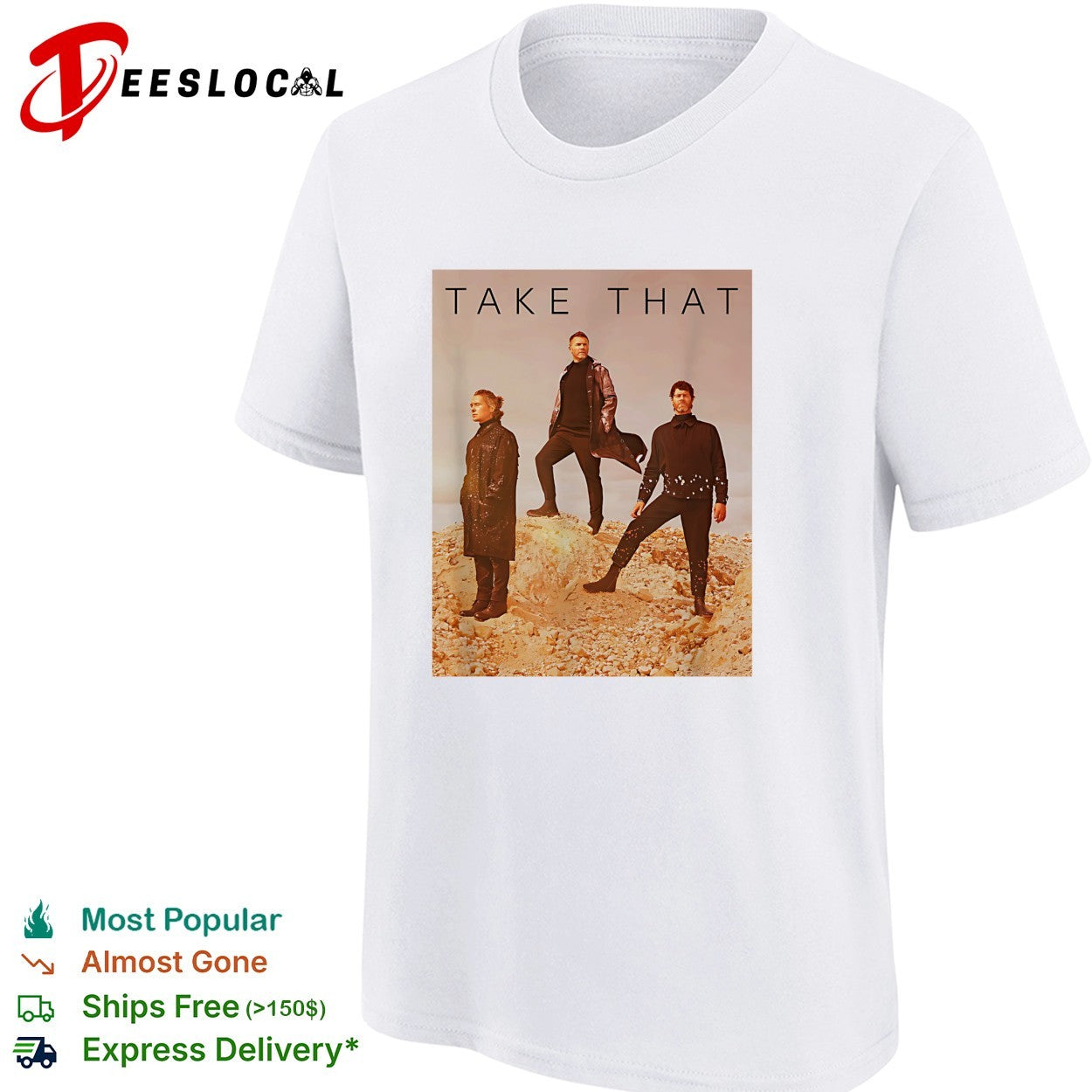 Take That band portrait standing shirt