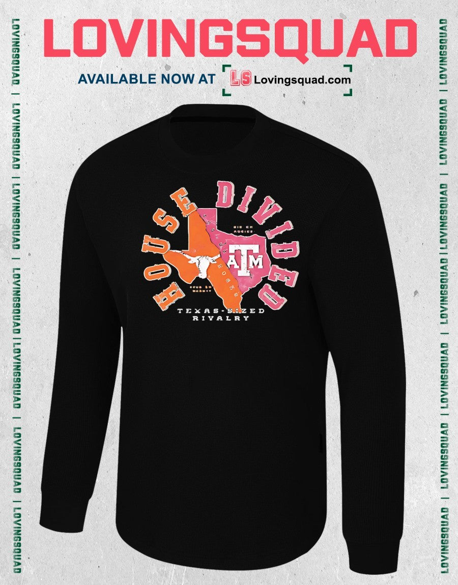 Texas A&M and Texas House Divided State Gig Em Aggies vs Hoon Em Horn shirt