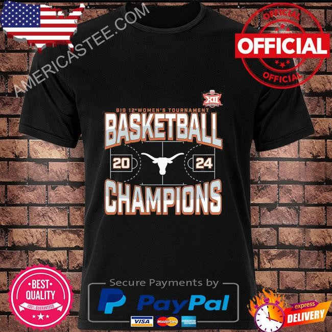 Texas longhorns 2024 big 12 women’s basketball conference tournament champions three pointer shirt