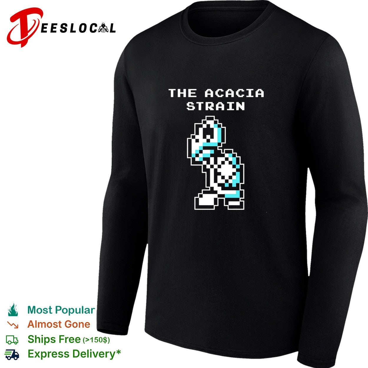 The Acacia Strain 8 bit pixel art robot shirt