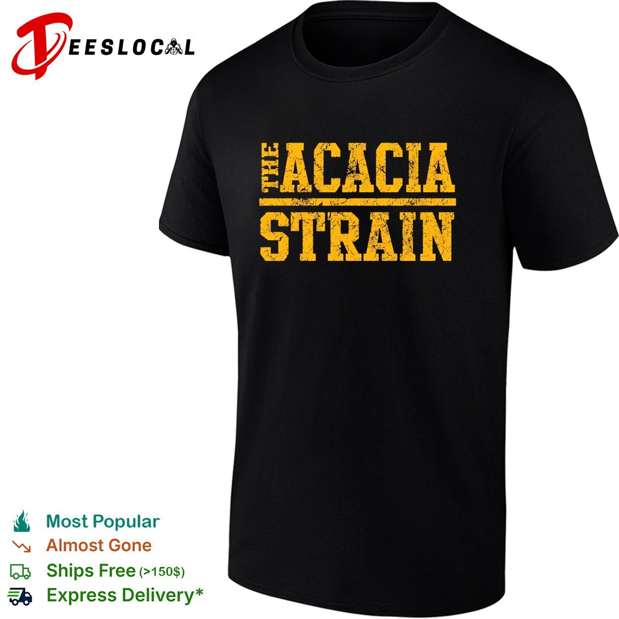 The Acacia Strain bold distressed text shirt