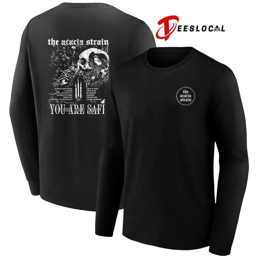 The Acacia Strain you are safe from God here tracklist graphic shirt