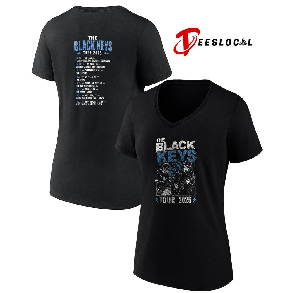 The Black Keys tour dates schedule graphic shirt
