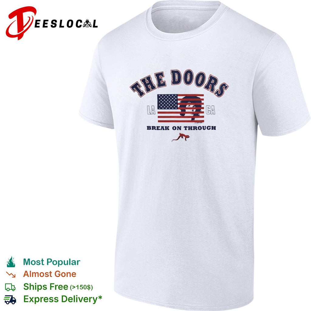 The Doors LA CA break on through flag shirt