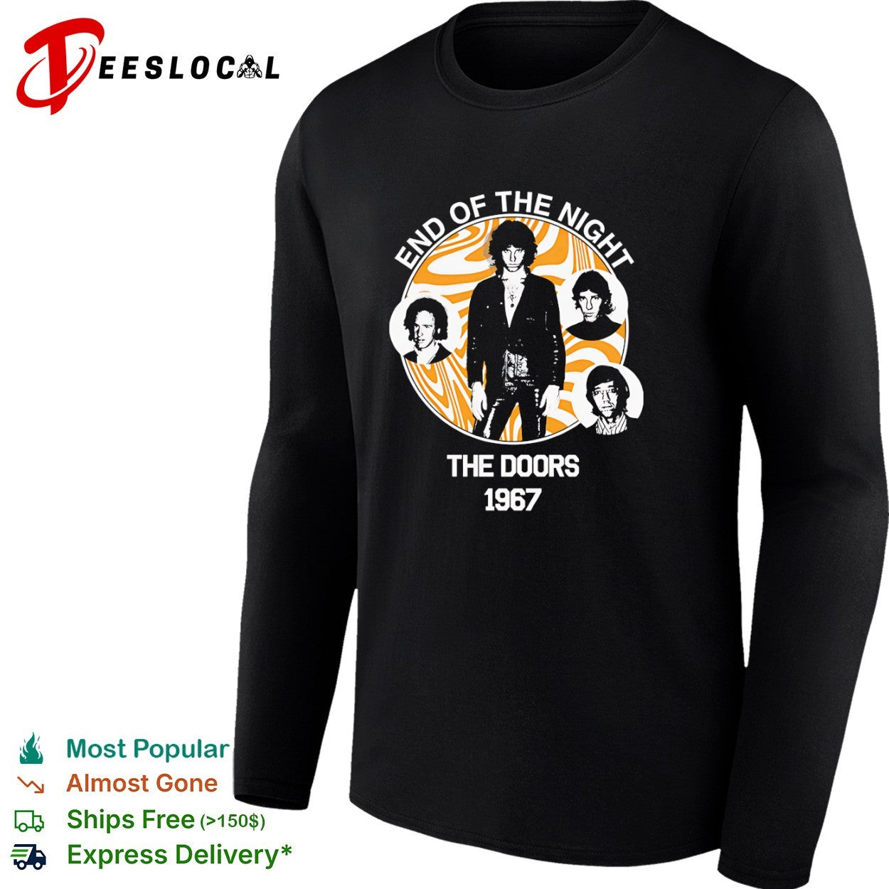 The Doors end of the night 1967 band shirt
