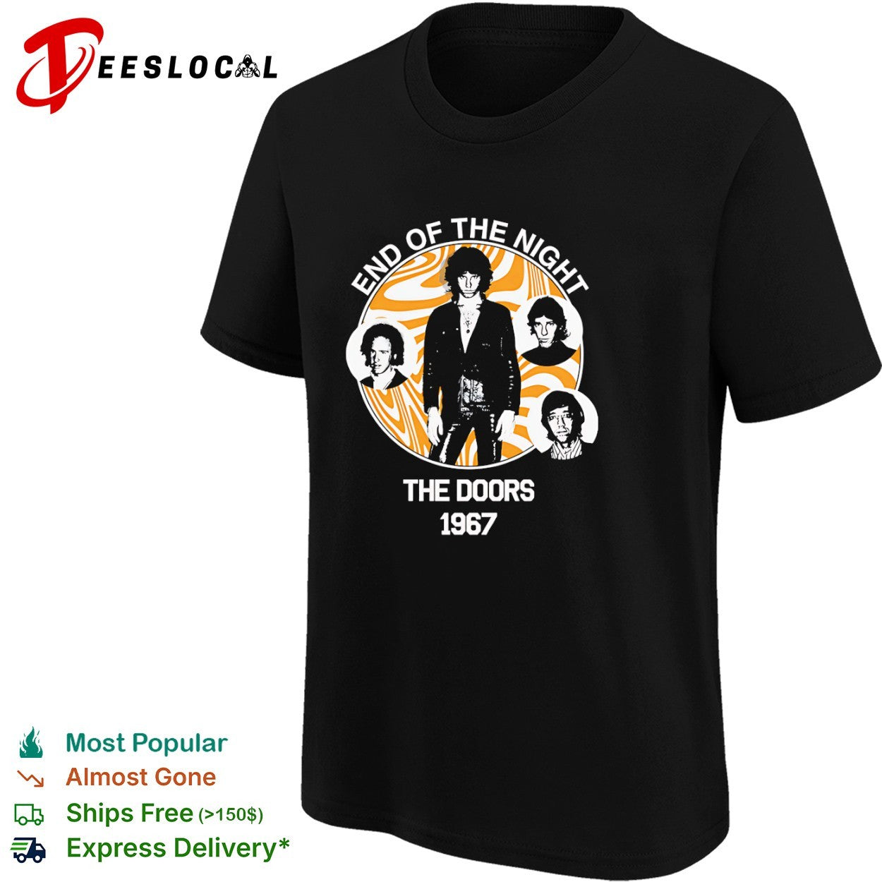 The Doors end of the night 1967 band shirt
