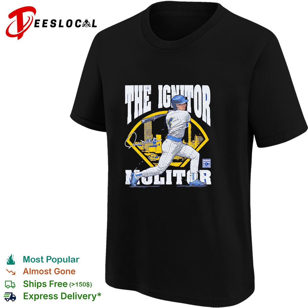 The Ignitor Paul Molitor number 4 Minnesota Twins baseball skylin signature shirt