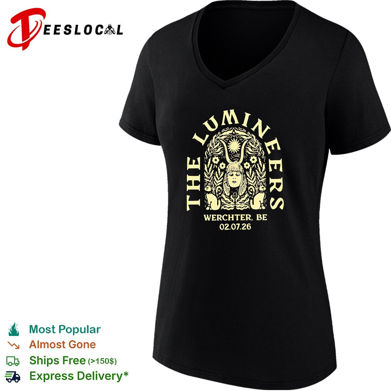 The Lumineers Werchter Belgium July 2 2026 concert shirt