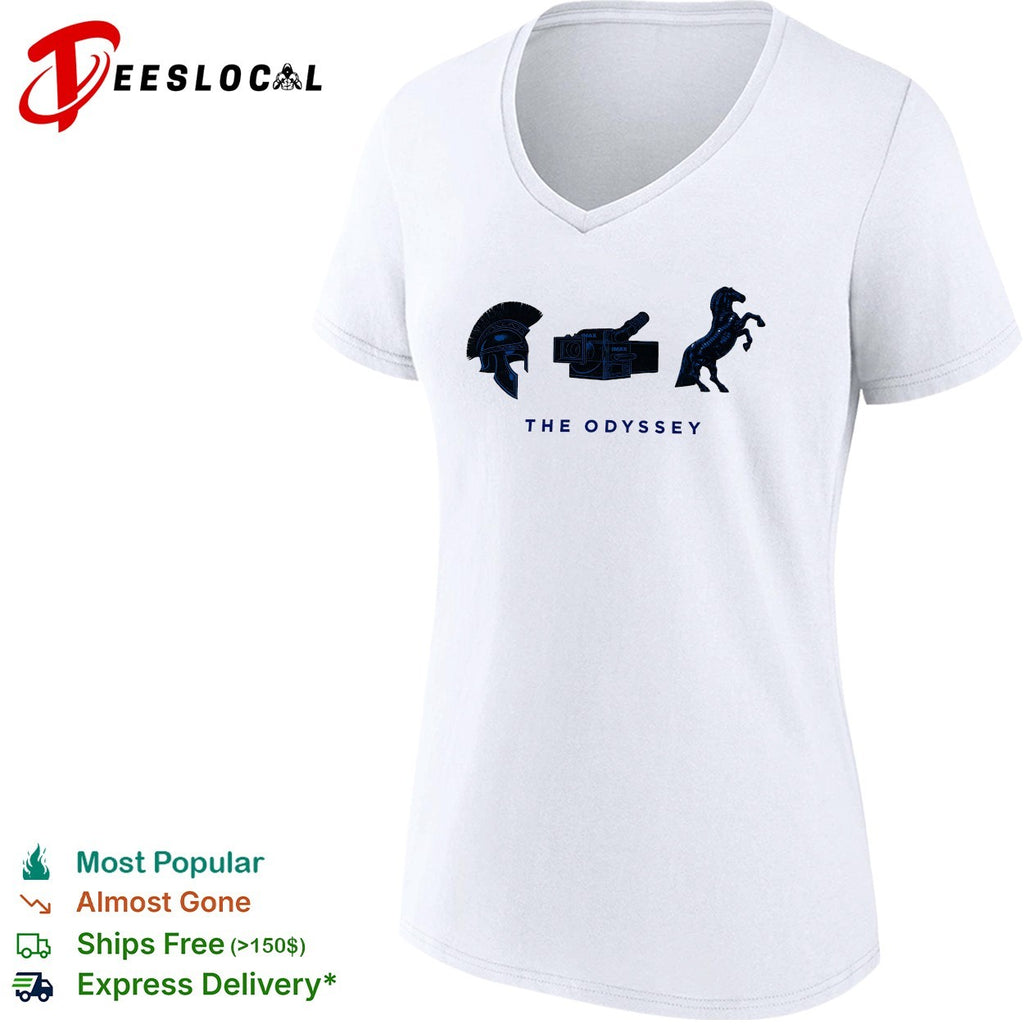 The Odyssey IMAX camera spartan helmet horse shirt