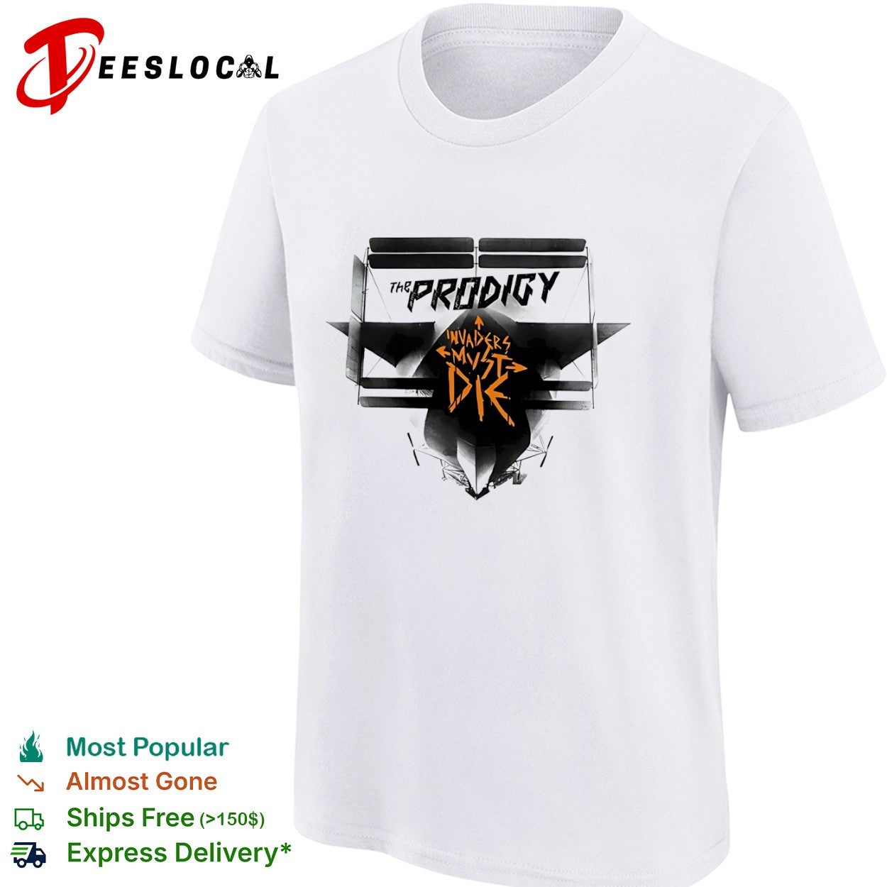 The Prodigy Invaders Must Die airship musical album shirt