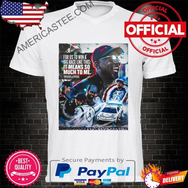 The first of hopefully many victory lane appearances for mj. shirt