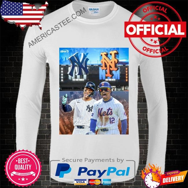 The mets and yankees will face off six times during the 2025 season in subway series action shirt