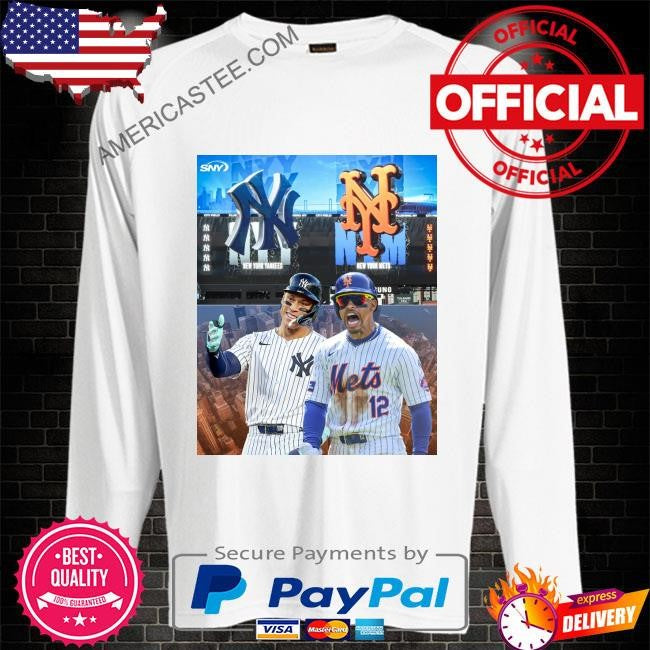 The mets and yankees will face off six times during the 2025 season in subway series action shirt