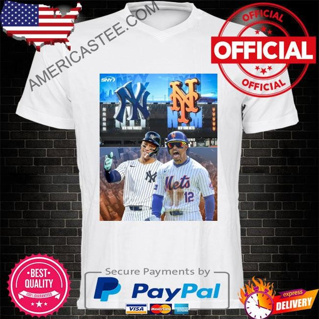 The mets and yankees will face off six times during the 2025 season in subway series action shirt