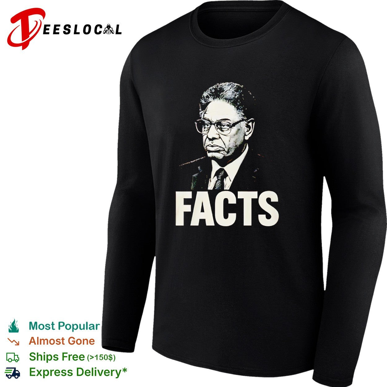 Thomas Sowell Facts portrait shirt