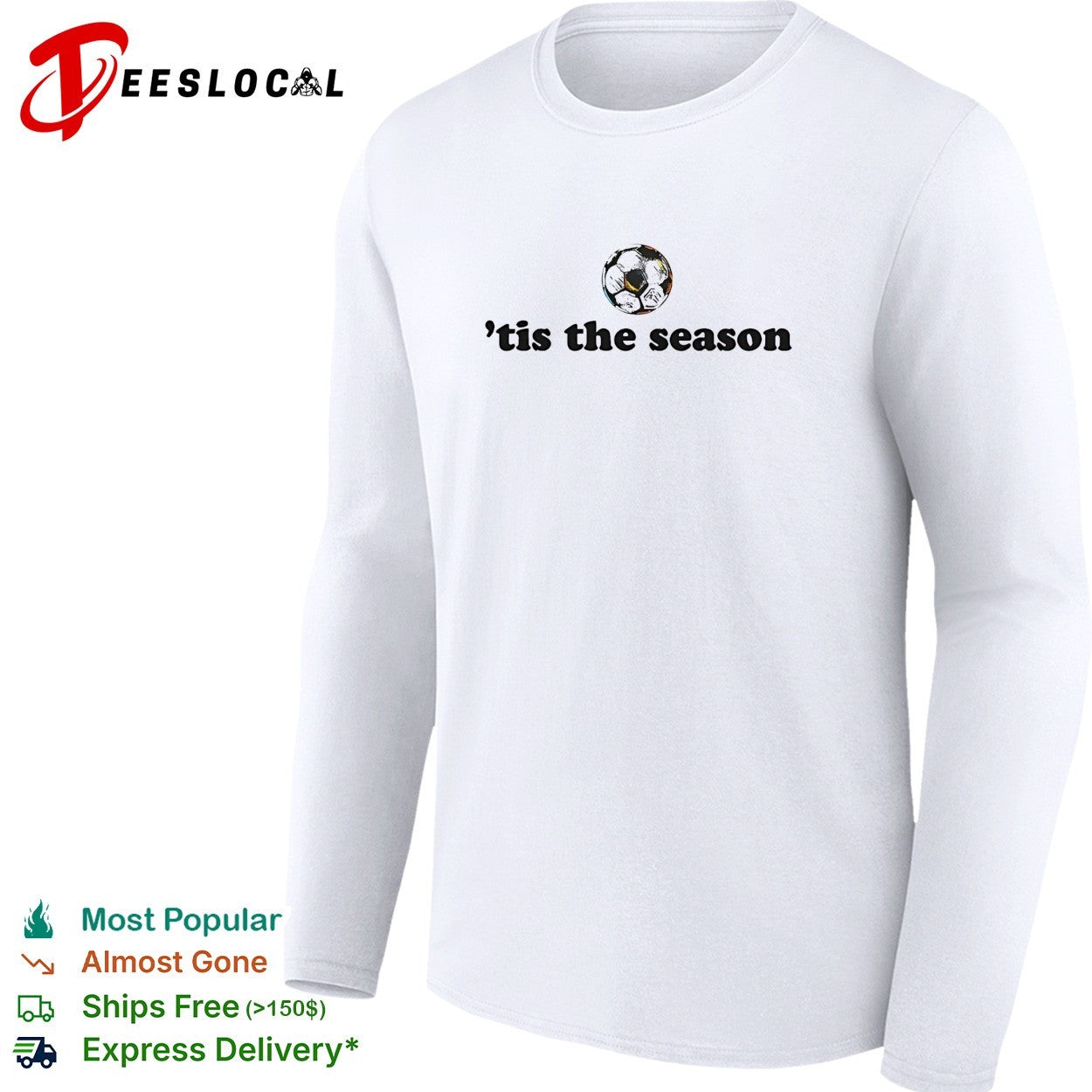 Tis the season soccer ball shirt