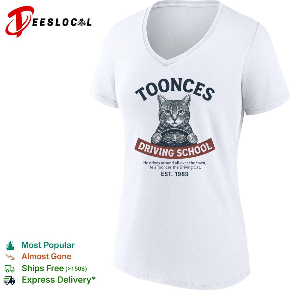 Toonces the driving cat driving school est 1989 graphic shirt