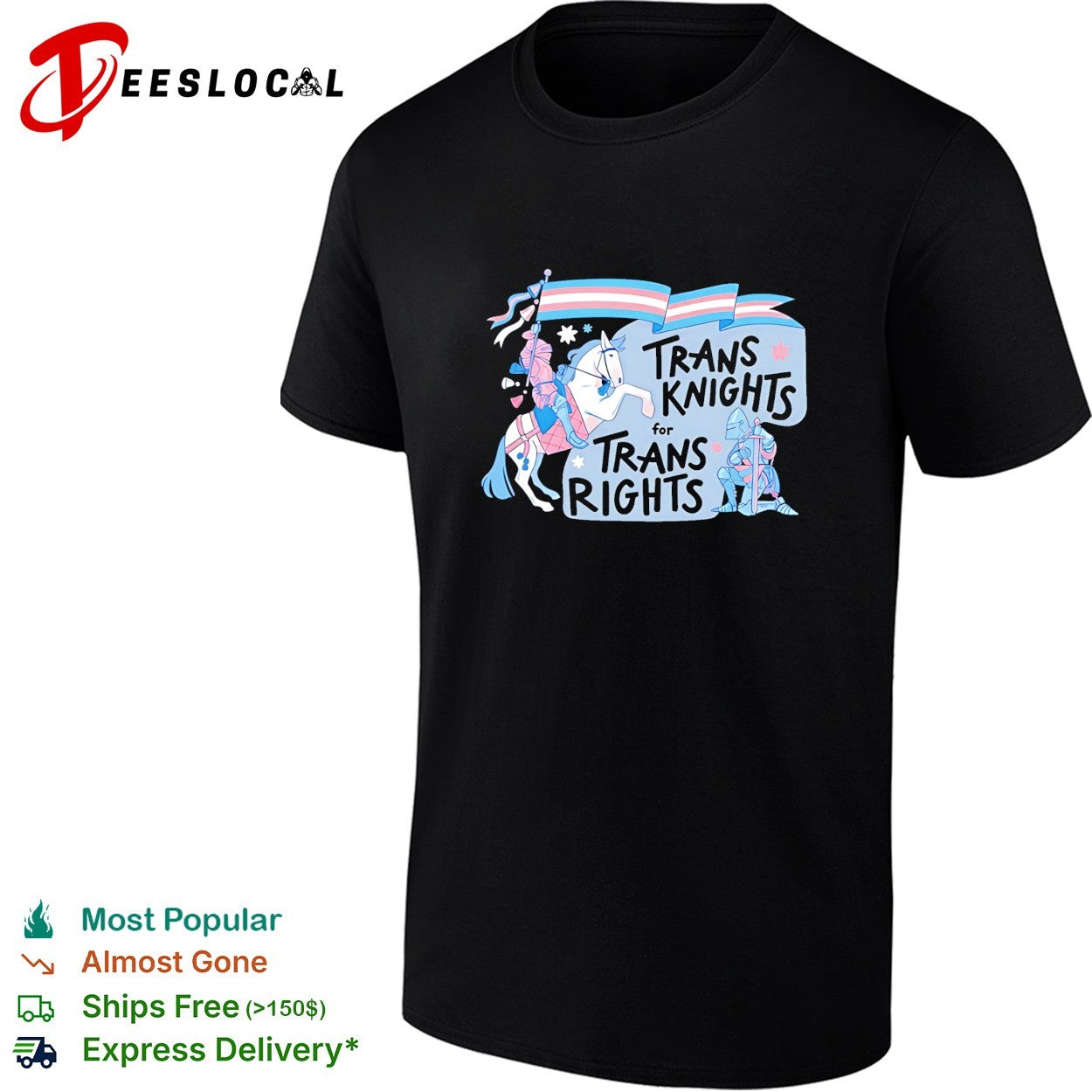 Trans knights for trans rights unicorn shirt